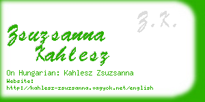 zsuzsanna kahlesz business card